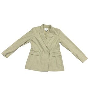 House of Harlow 1960 Double Breasted Light Green Blazer Size M Business Academia